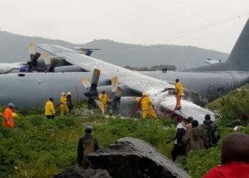 Saaf c-130bz aircraft crash landed in drc
