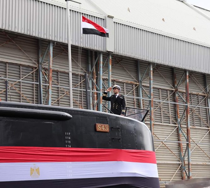 Egyptian Navy receives third Type 209 class submarine