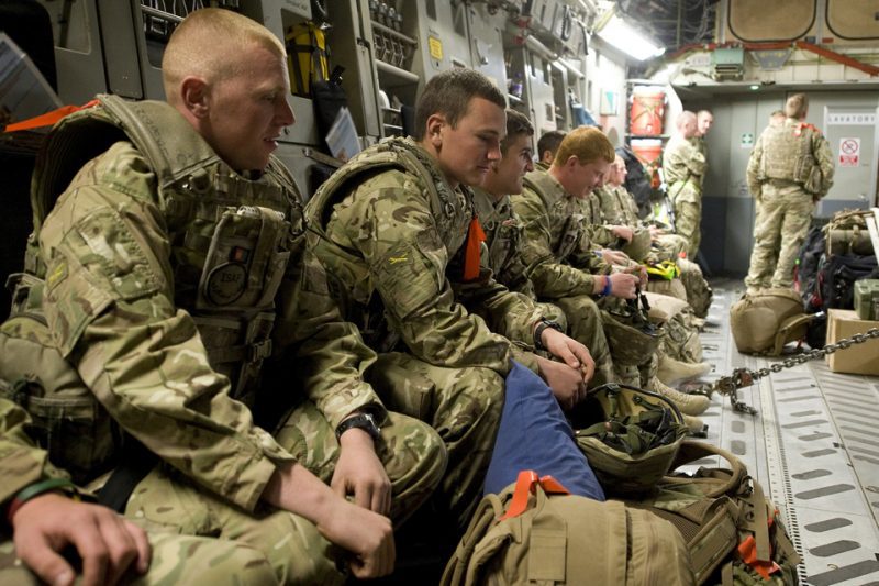 Pictured: Kingsmen from Burma Company 1 LANCS on board an RAF C-17 Globemaster Aircraft beginning their journey back to the UK.

The first British troops to leave Afghanistan return home today as security in their area of Helmand Province is handed over to Afghan forces.
The soldiers, all from Burma Company of 1st Battalion The Duke of Lancasterís Regiment (abbreviated ë1 LANCSí), are returning to their barracks in Catterick, North Yorkshire as their patrol base has been closed and the Afghan Uniformed Police (AUP) take responsibility for security in the region.
1 LANCS are part of Task Force Helmand, currently led by the British Armyís 4th Mechanized Brigade, known as ëThe Black Ratsí, and Burma Company are the first of the 500 British troops to be sent home from Afghanistan as announced by the Defence Secretary Phillip Hammond earlier this year.