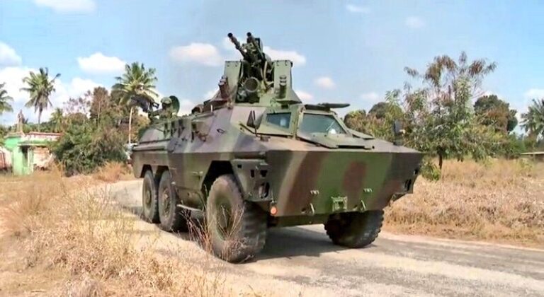 Cabo Delgado: Rwandan Army brings to bear it's Ratel BAU-23X2 RCWS ...
