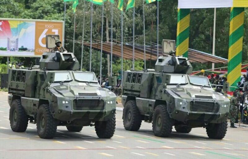 Paramount Mbombe 4 armored vehicles in togo
