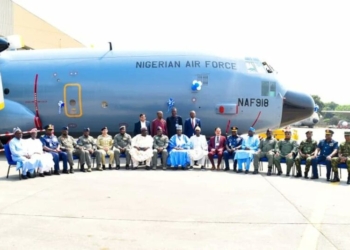 Nigerian Air Force C-130H Hercules transport aircraft (NAF 918). A NAF imagery