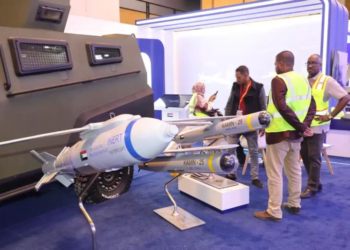 Sudanese kamin-25 loitering munition was unveiled during the IDEX 2023 in Abu Dhabi, UAE.