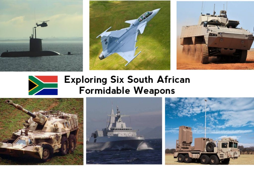 Each of these weapons represents a pinnacle of engineering and technological innovation, empowering the South African National Defense Force (SANDF) with a formidable presence across various domains of warfare.