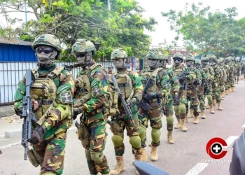 DRC Special forces and Republican Guards during a public parade.