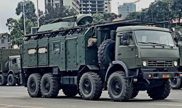 Russian-made 1RL257 Krasukha-4 electronic warfare system in ethiopia