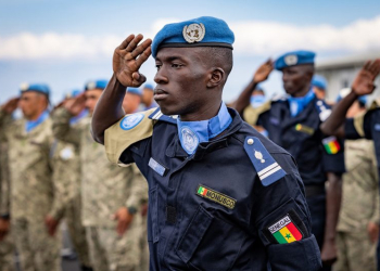 Goma, North, Kivu, DRC : MONUSCO Force Commander Lieutenant General Otávio Rodrigues De Miranda Filho, was joined by Goma HoO Laila Bourhil and Military Governor of North Kivu, Lieutenant General Constant Ndima Kongba in celebration of the International Day of the United Nations Peacekeepers on May 29, 2023. The day is an opportunity to recognize the service and sacrifice of the more than one million personnel who have served under the blue flag since 1948. It is also a chance to honour the memory of the more than 4,000 peacekeepers who lost their lives in the cause of peace.  Photo MONUSCO/Kevin Jordan