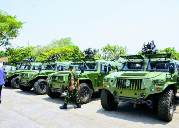 Epail first showcased the locally produced light armoured vehicle at the 24th edition of the Nigerian Army Combat Support Services Training Week at Abalti barracks in Lagos State.This April, Epail announced the commencement of serial production of the reverse-engineered Chinese Dong Feng CSK-131 Mengshi armoured vehicle. (FILE PHOTO: EPAIL)