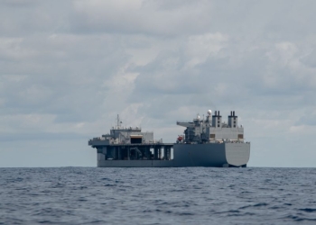 The Lewis B. Puller-class Expeditionary Sea Base USS Hershel “Woody” Williams (ESB 4)