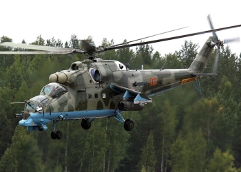 An Mi-24 helicopter