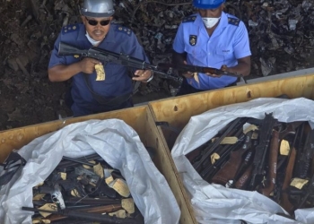 SAPS is destroying 13,859 confiscated and voluntarily surrendered illegal firearms at the Vanderbijlpark smelter in Gauteng.