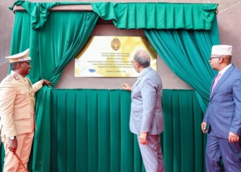 The President of the Federal Republic of Somalia, H.E. Hassan Sheikh Mohamud, today inaugurated a new headquarters for Logistics Command and Communications of the Somali National Army, as part of ongoing efforts to rebuild critical infrastructure supporting military operations.