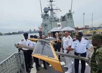 The Spanish Navy vessel FUROR in Ivory Coast