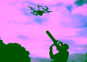 A German soldier using a drone jammer during a recent exercise in Hamburg. filip singer/epa/shutterstock