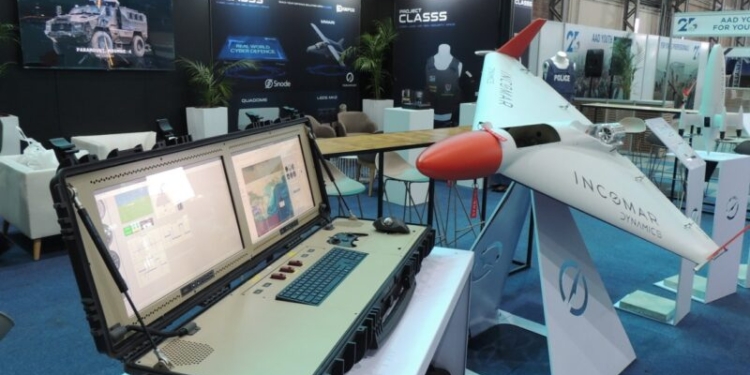 Incomar IBIS target drone at AAD 2026. Photo: Guy Martin